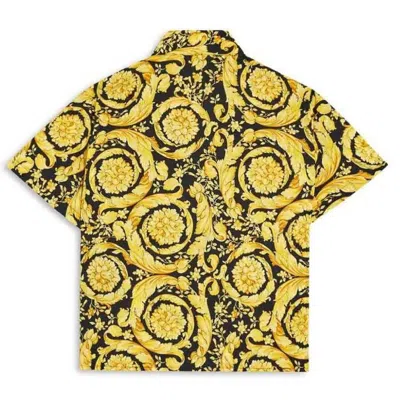 Young Versace Versace Kids Barocco Print Cotton Shirt In Multi