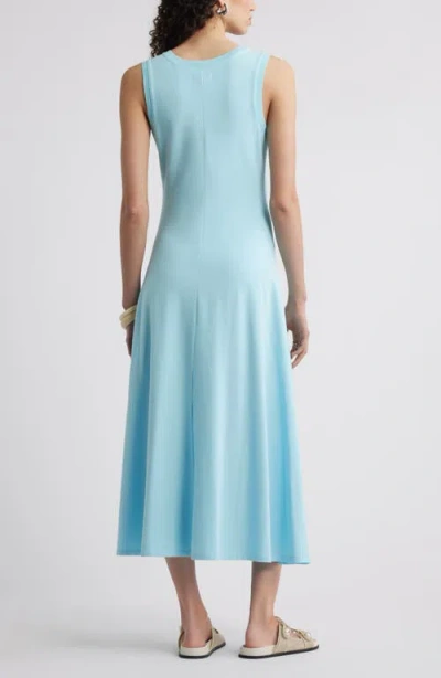 Nordstrom Sleeveless Cotton Blend Dress In Blue