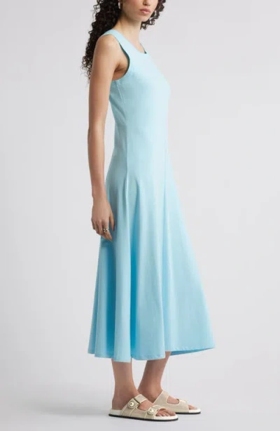 Nordstrom Sleeveless Cotton Blend Dress In Blue