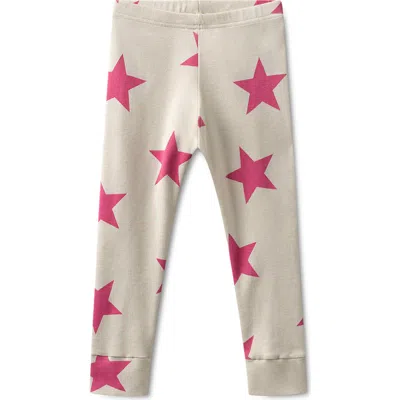 Nununu Kids' Star Cotton Leggings In Gray