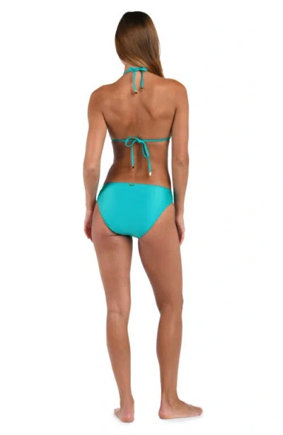 L'agence Annabelle Shimmertriangle Bikini Top In Blue