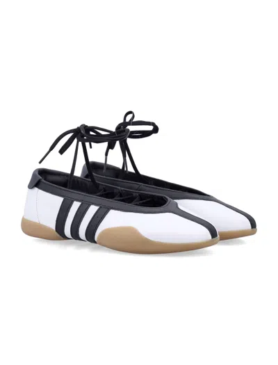 Adidas Originals Adidas Taekwondo Mei White Ballet Shoes In Silver