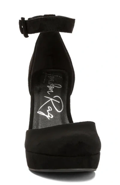 London Rag Inigo Interchangeable Ankle Strap Platform Pump In Black
