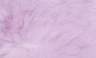 Omg Accessories Kids' Faux Pearl Heart Faux Fur Slipper In Purple