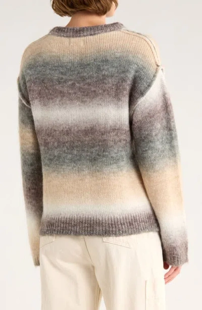 Thread & Supply Diffused Stripe Sweater In Gray