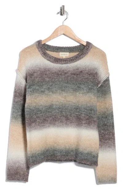 Thread & Supply Diffused Stripe Sweater In Gray