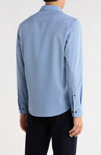 Construct Slim Fit Geometric 4-way Stretch Button-up Shirt In Multi