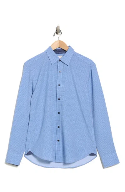 Construct Slim Fit Geometric 4-way Stretch Button-up Shirt In Multi