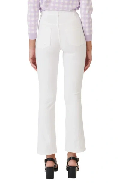 Maje Passiona Button Fly Flare Jeans In Gray