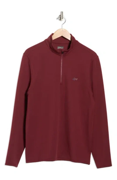 Greg Norman Quarter Zip Pullover In Brown