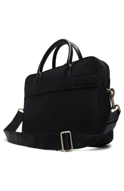 Brooks Brothers Medford Slim Briefcase In Black