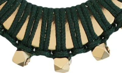 Panacea Green Wrapped Teardrop Earrings In Black