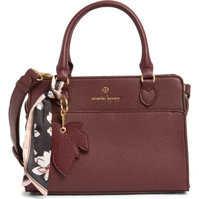 Nanette Lepore Elayza Square Satchel Bag In Burgundy
