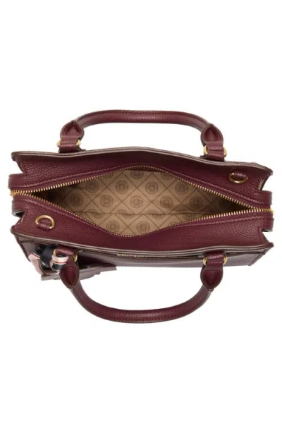 Nanette Lepore Elayza Square Satchel Bag In Burgundy