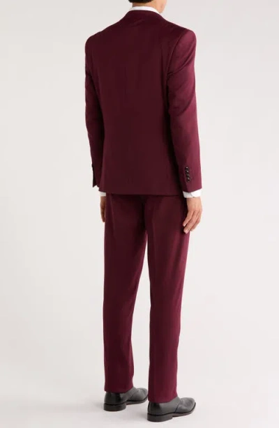 Zegarie Stretch 3-piece Suit In Burgundy
