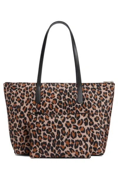 Kate Spade New York Kitt Recycled Nylon Leopard Extra Large Tote In Multi