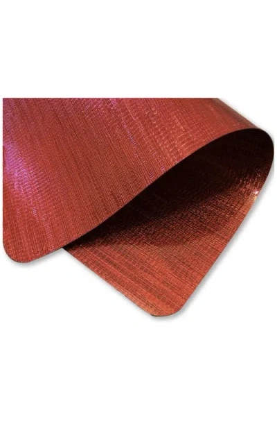 Dainty Home Metallic Set Of 8 Placemats In Red