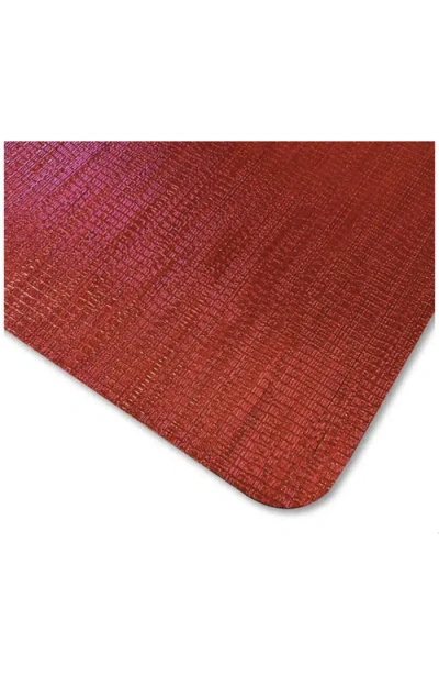 Dainty Home Metallic Set Of 8 Placemats In Red