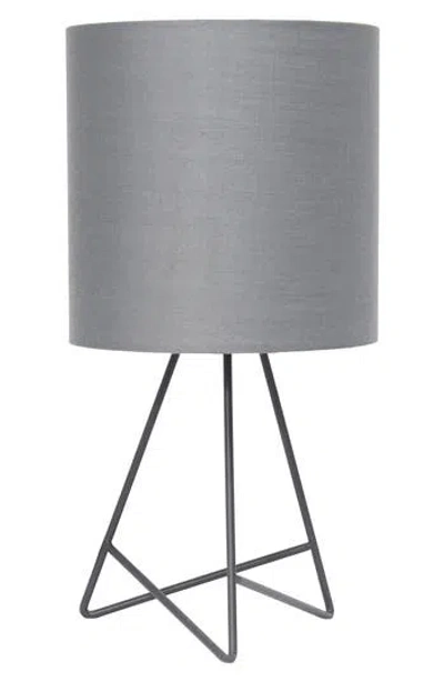 Lalia Home Laila Home Down To The Wire Table Lamp With Fabric Shade In Gray