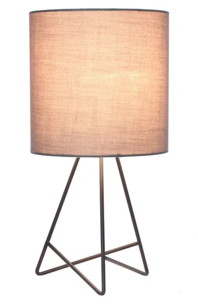 Lalia Home Laila Home Down To The Wire Table Lamp With Fabric Shade In Gray