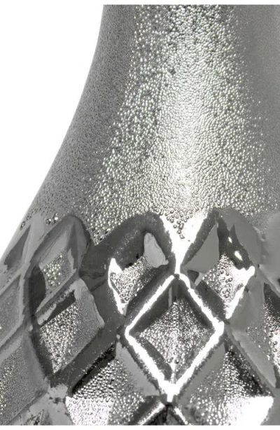 Lalia Home Diamond-cut Table Lamp In Silver