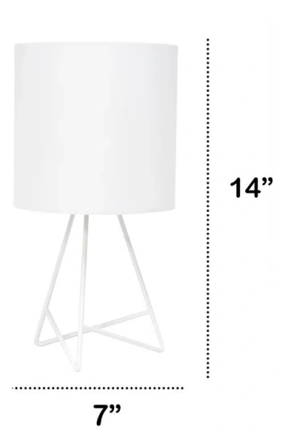 Lalia Home Laila Home Down To The Wire Table Lamp With Fabric Shade In White