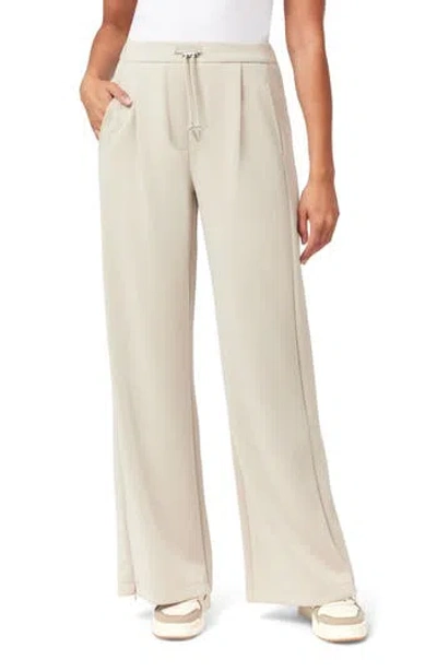 Scotch & Soda Wide Leg Zip Ankle Pants In Neutral
