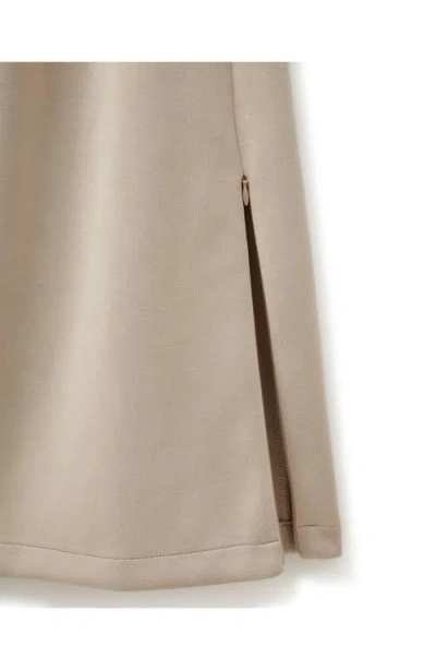 Scotch & Soda Wide Leg Zip Ankle Pants In Neutral