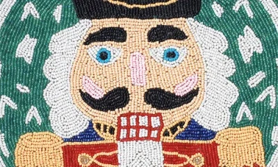 Tiramisu Nutcracker Set Of 3 Beaded Placemats In Multi