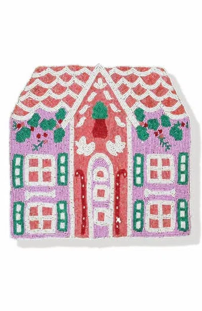 Tiramisu Gingerbread House Set Of 3 Beaded Placemats In Multi