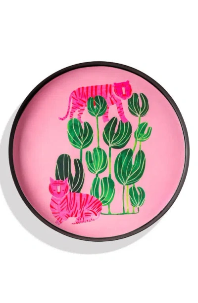 Tiramisu Savanna Pop Set Of 2 Metal Trays In Pink