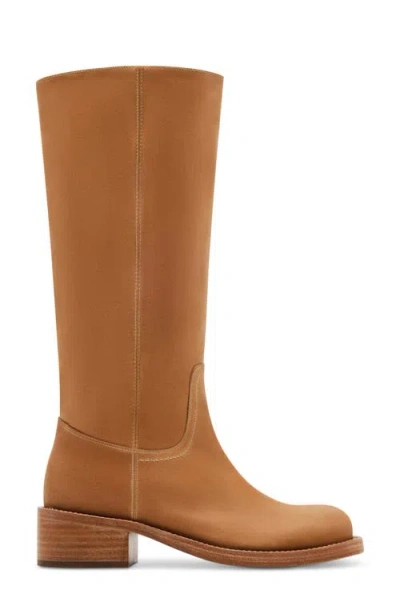 Steve Madden Riggs Womens Solid Leather Mid-calf Boots In Brown