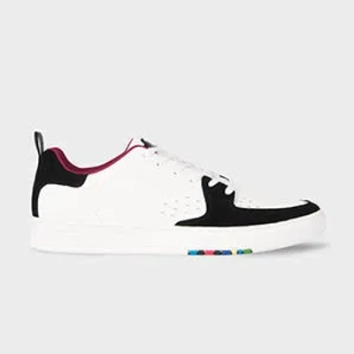 Ps By Paul Smith White And Black Panel 'cosmo' Trainers In White