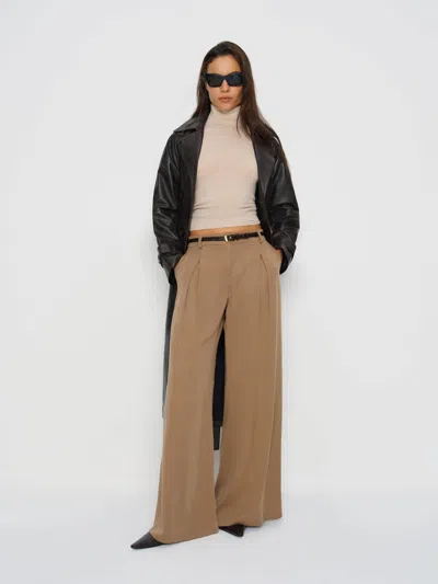 Reformation Hugo Low Rise Pant In Neutral