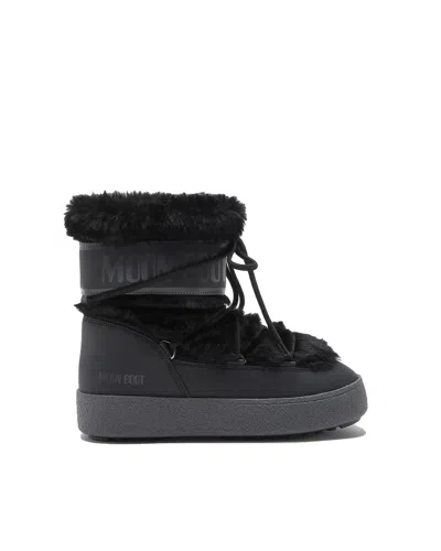 Moon Boot Stivale Ltrack Low Faux Fur Nero In Black