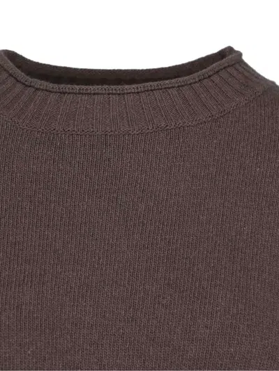 Ma'ry'ya Relaxed Fit Knit Sweater In Soft Beige In Brown