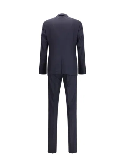 Prada Single-breasted Wool And Cashmere Suit In Blue