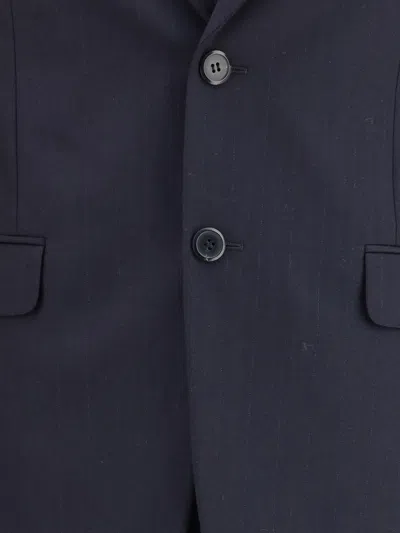 Prada Single-breasted Wool And Cashmere Suit In Blue