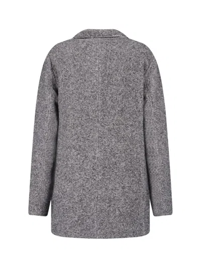 Giorgio Armani Tailored Grey Jacket With Structured Collar And Modern Design In Gray