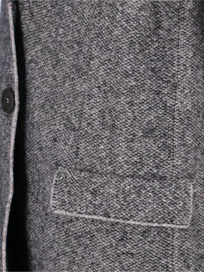 Giorgio Armani Tailored Grey Jacket With Structured Collar And Modern Design In Gray