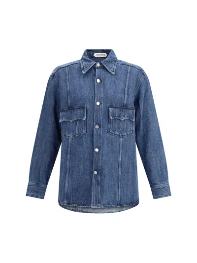 Namacheko Han Long-sleeve Denim Shirt In Blue