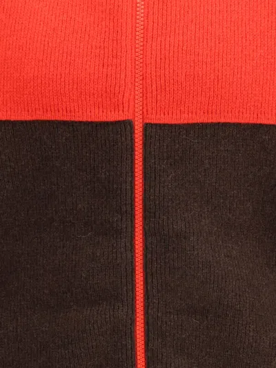 Gr10k Colourblock Zip-fastening Cardigan In Brown