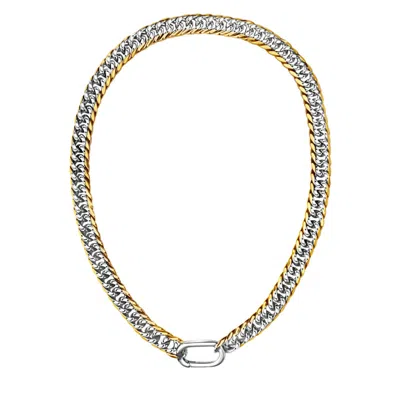 Mg Jewelry Women's Gold / Silver Mille Two Tone Chain Necklace In Multi