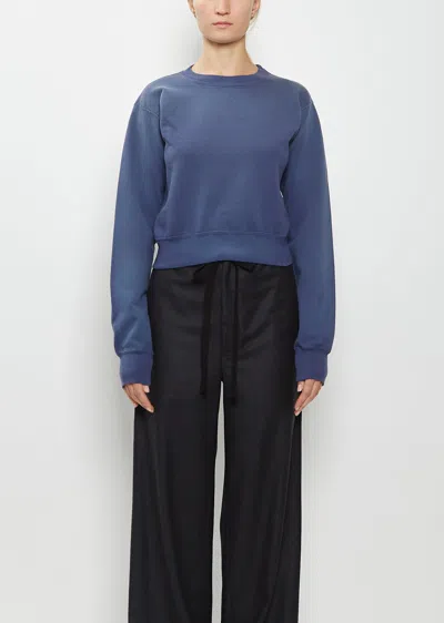 Auralee Dyed Pima Cotton Sweatshirt In Blue