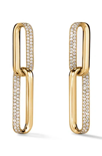 Hearts On Fire Inside/out 18k Gold Diamond Link Small Earrings, 0.75ct. In Gold