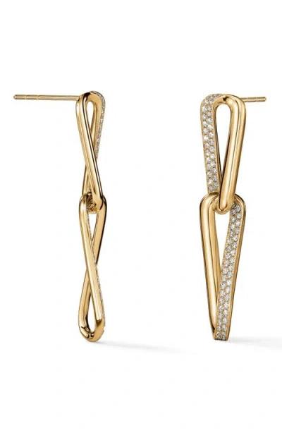 Hearts On Fire Inside/out 18k Gold Diamond Link Small Earrings, 0.75ct. In Gold