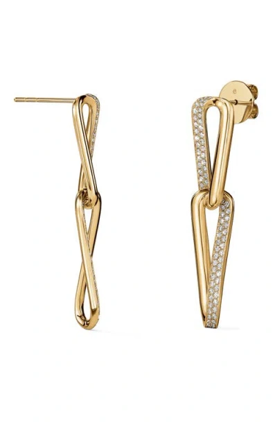 Hearts On Fire Inside/out 18k Gold Diamond Link Small Earrings, 0.75ct. In Gold