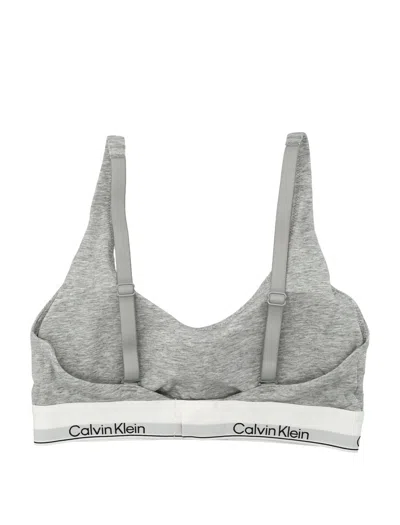 Calvin Klein Icon Cotton Modal Infinity Bond Bralette In Gray