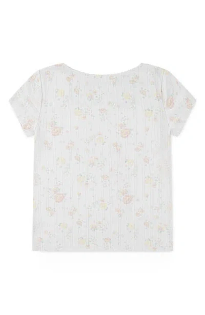 Abercrombie Kids Pointelle T-shirt In White