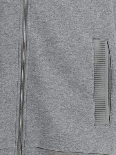 Tatras Baccaro Grey Sweatshirt With Hood And Logo Patch On The Sleeve In Cotton Man In Gray